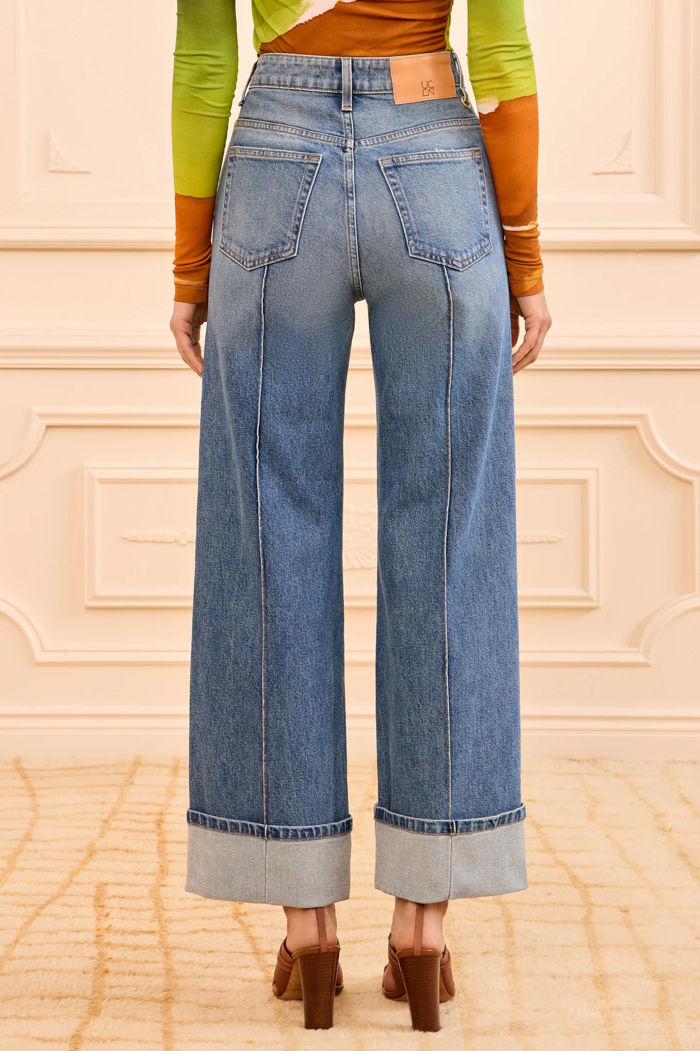 The Genevieve Stretch Pintuck Jean