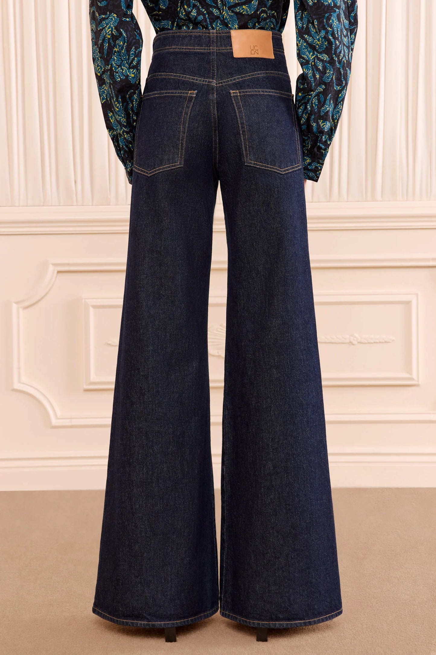 The Bianca Wide Leg Seamed Jean