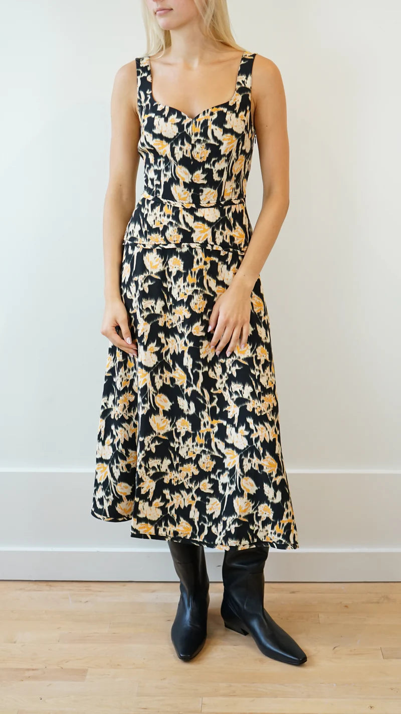 Vivi Sweetheart Neckline Midi Dress