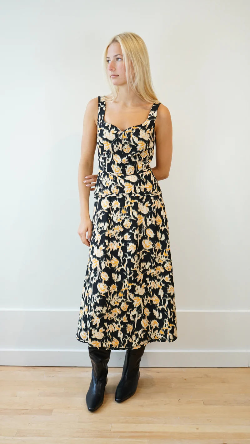 Vivi Sweetheart Neckline Midi Dress