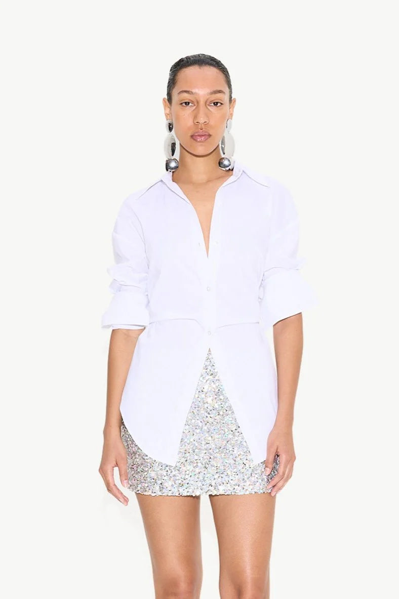 Loch Poplin Button Up Top