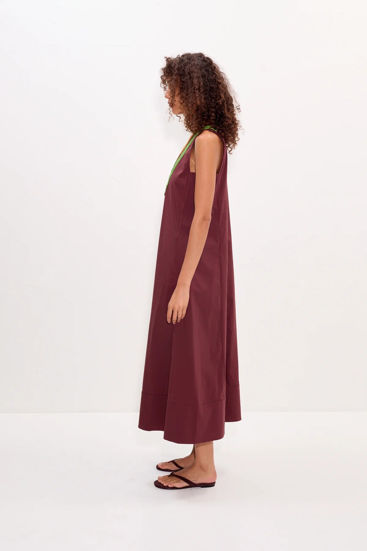 Mar Crochet Poplin Dress