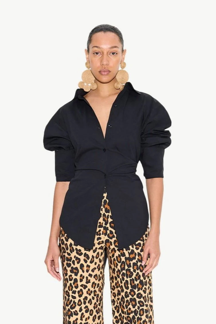 Loch Poplin Button Up Top