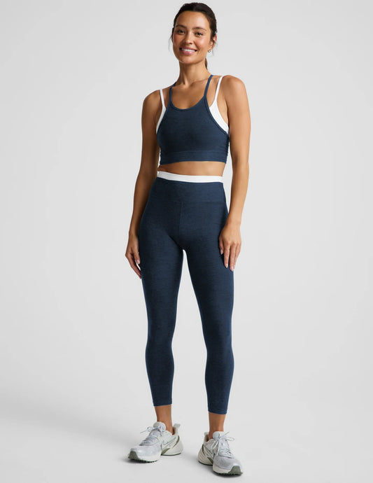 Spacedye Layered High Waisted Midi Legging