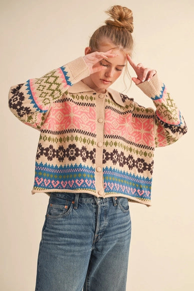 Fair Isle Sweater Cardigan