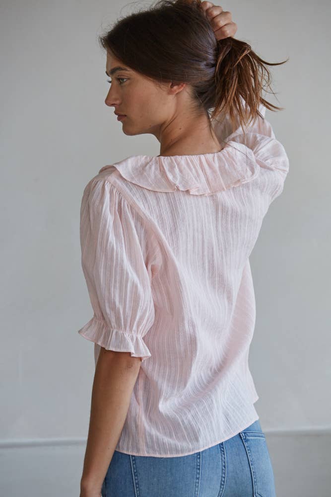 Lillie Buttondown V-Neck Top
