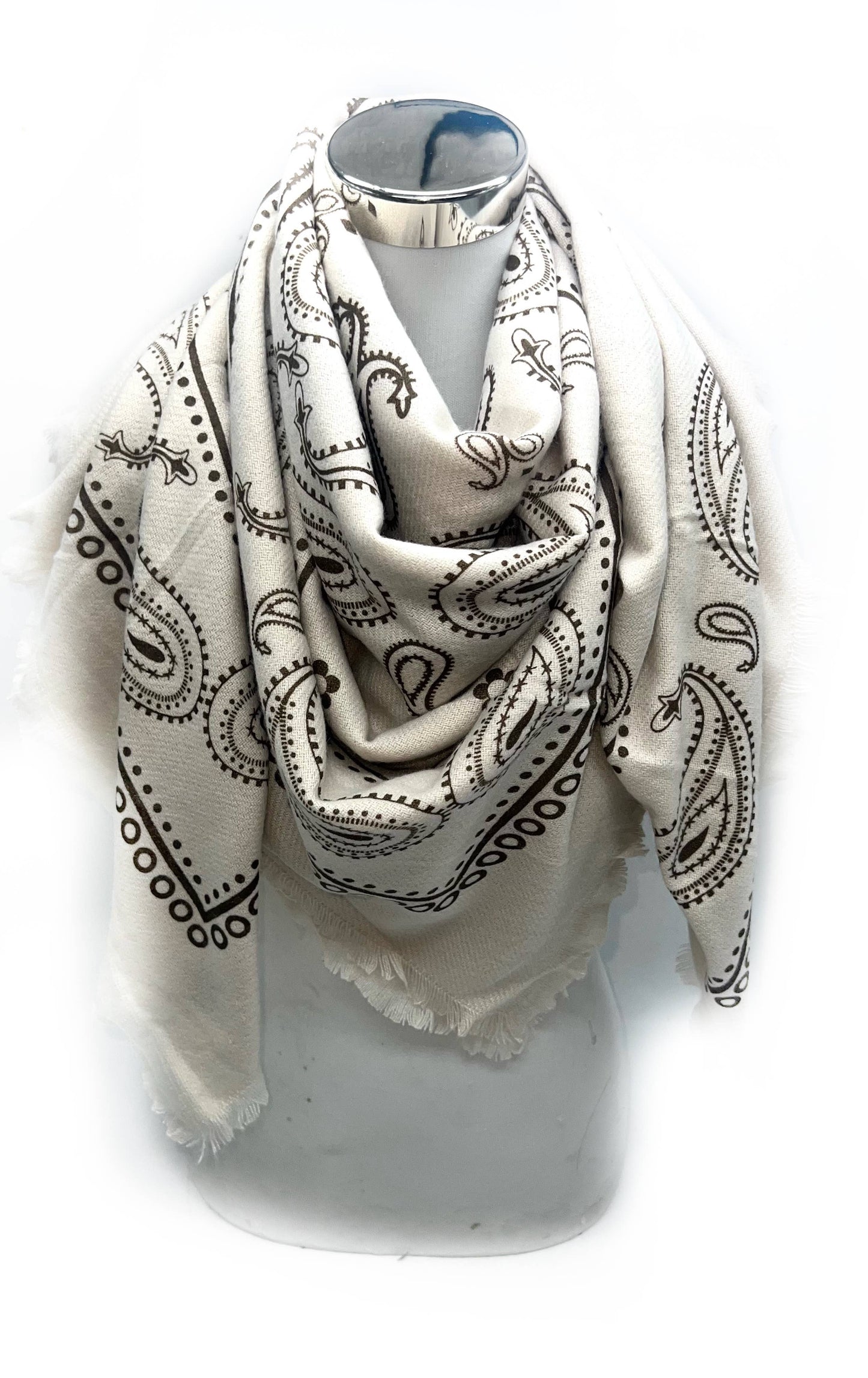 Paisley Square Wool Scarf