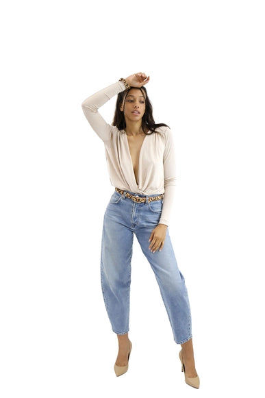 Leopard Print Calf Hair Genuine Leather Belt