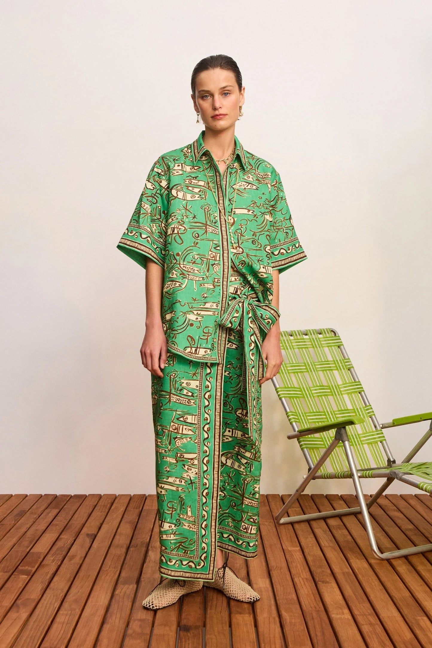Fish Sticks Sarong Skirt