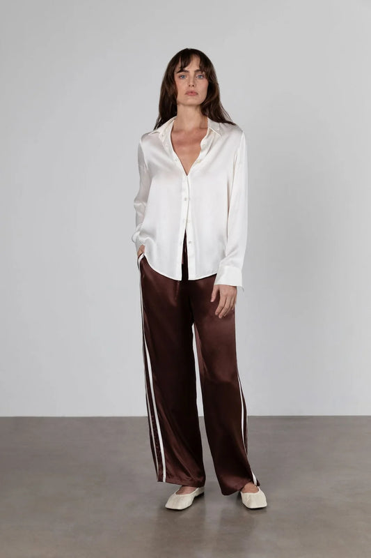 Sporty Silk Track Pants