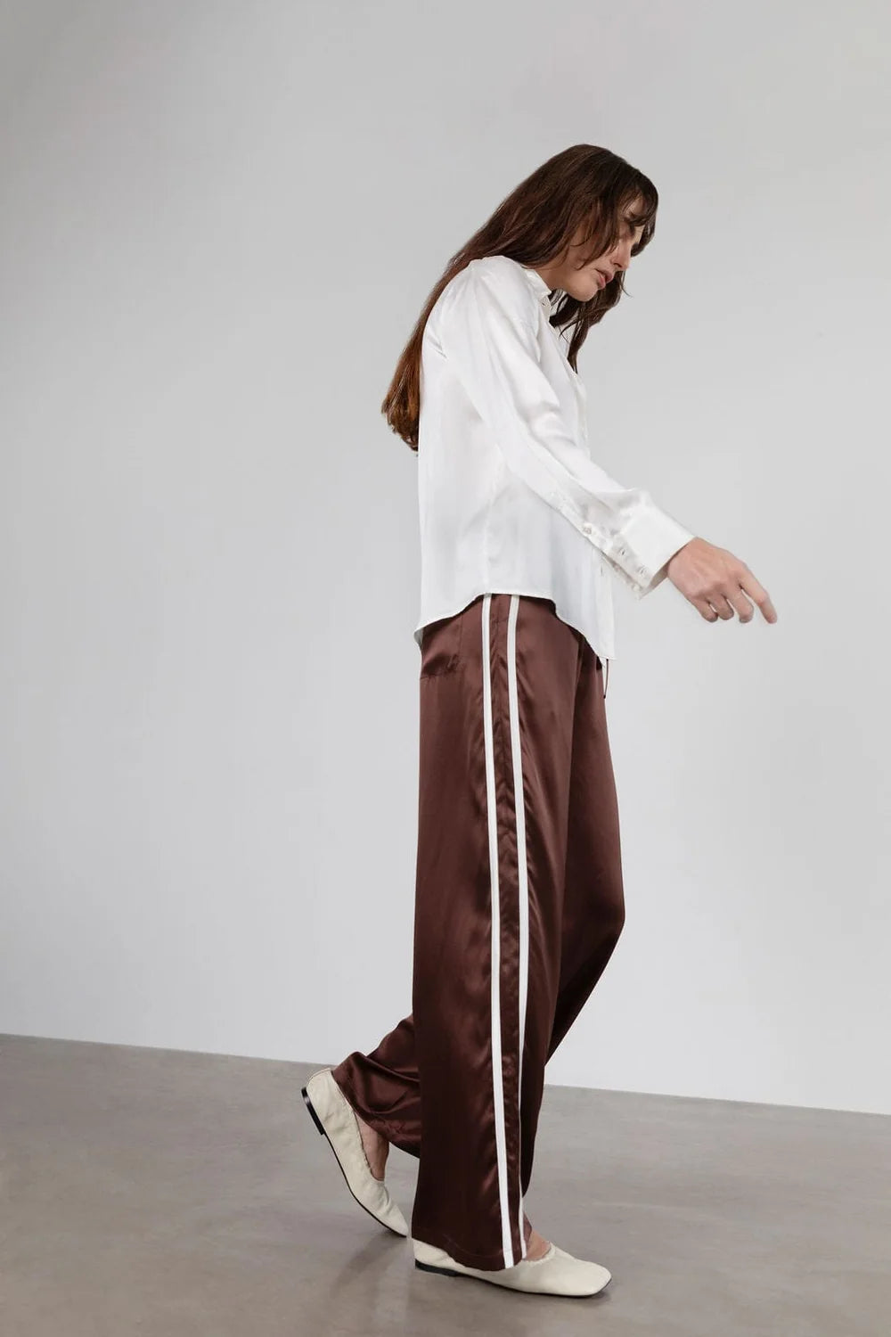 Sporty Silk Track Pants