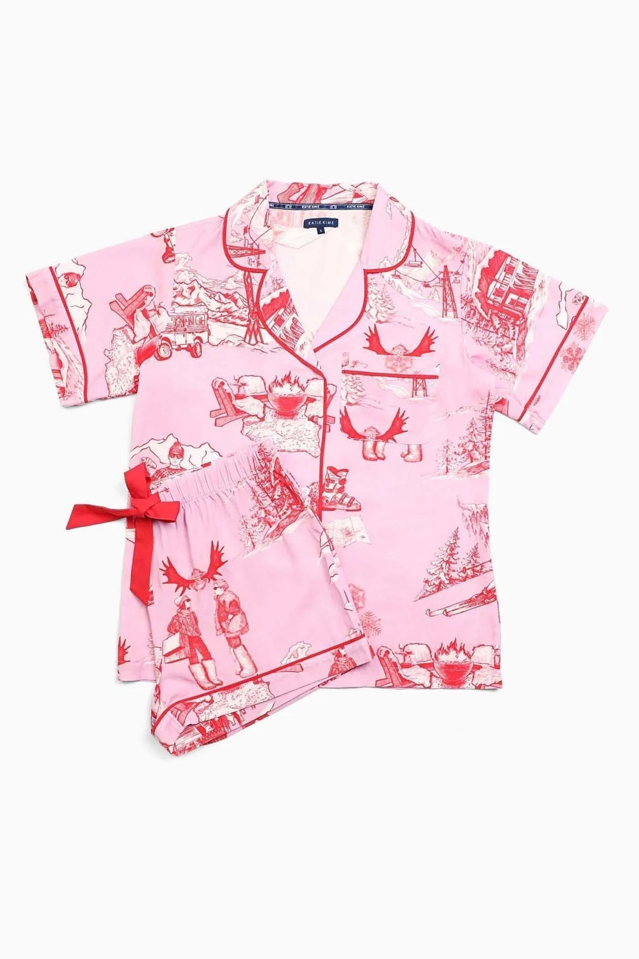 Après Ski Toile Pajama Shorts Set