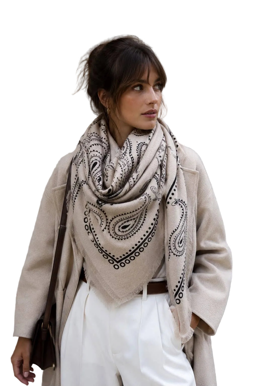 Paisley Square Wool Scarf