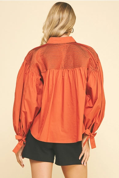 Zoe Tucked Detail Blouse Top