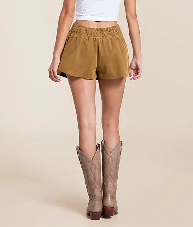 Paradise Found Suede Skort