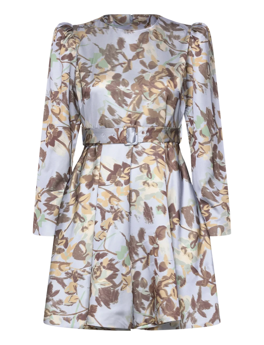 Tailored Satin Belted Dress