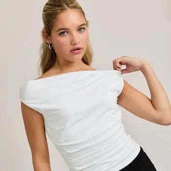 Off the Shoulder Top with Ruching