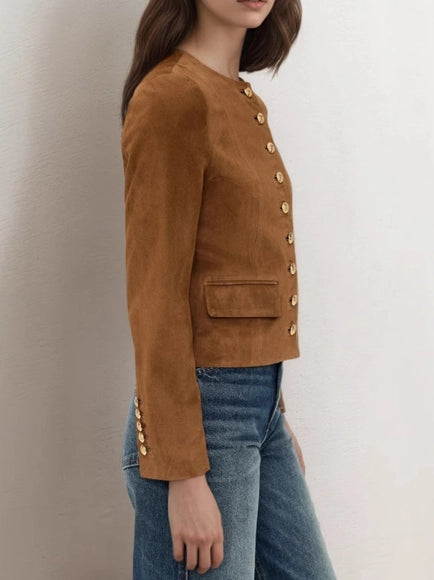 Chelsea Suede Crop Jacket