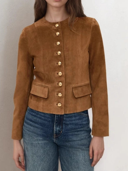 Chelsea Suede Crop Jacket