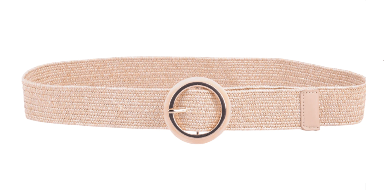 Classic Gold Circle Resin Stretch Belt - Frock Shop
