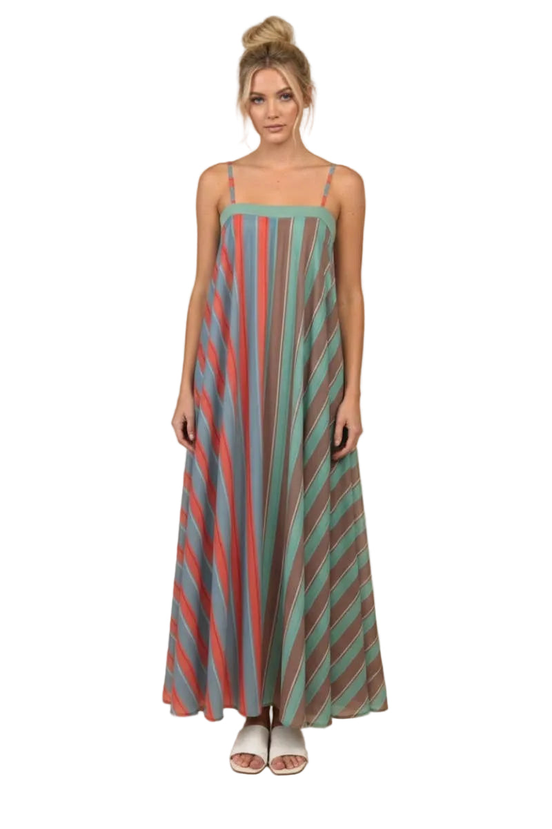 Serafina Striped Maxi Dress