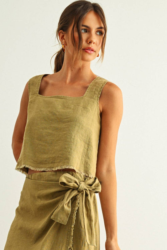Blakely Raw Hem Top