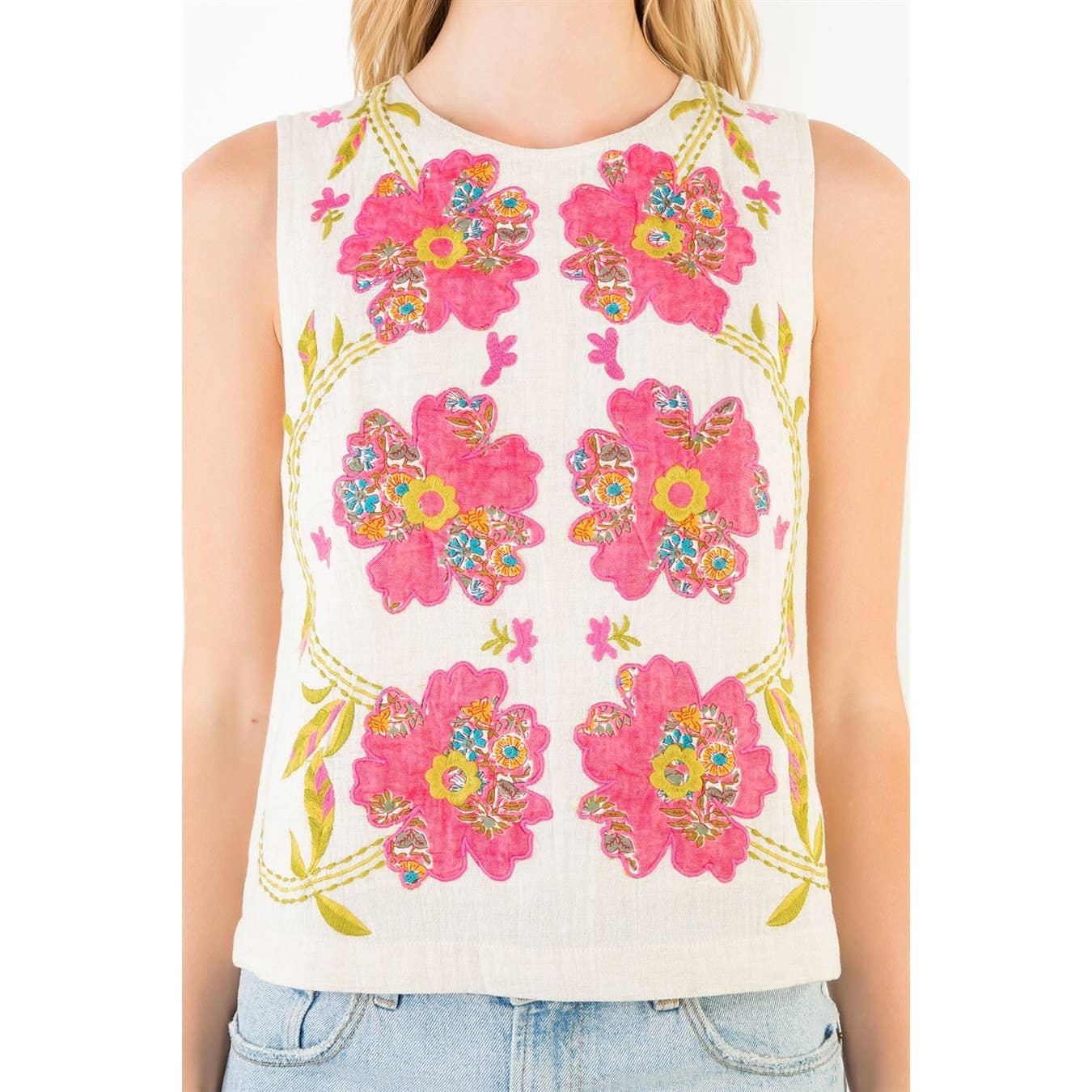 Carrie Sleeveless Floral Top