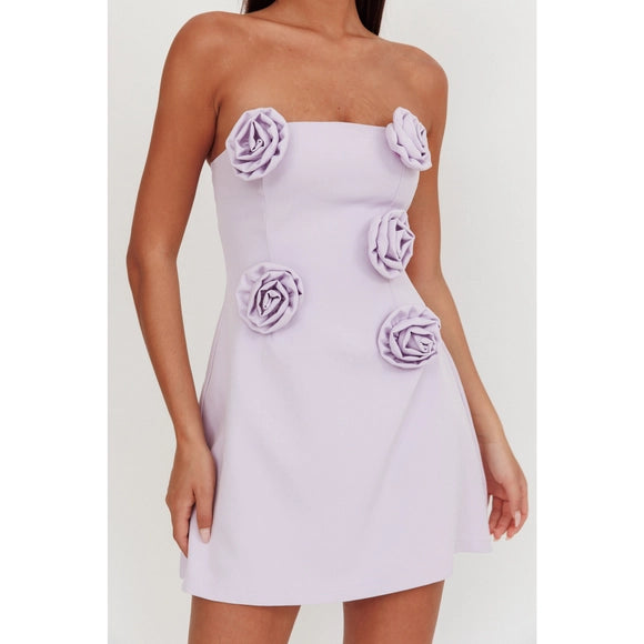 Sandra 3D Floral Mini Dress