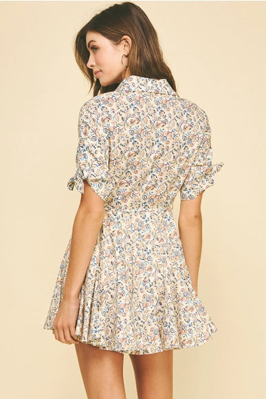 Floral Button Down Mini Dress