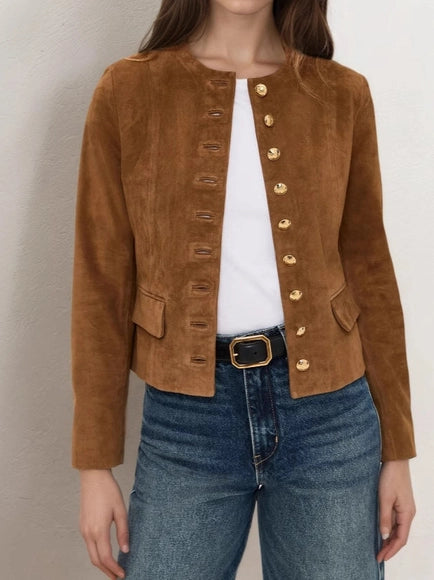 Chelsea Suede Crop Jacket