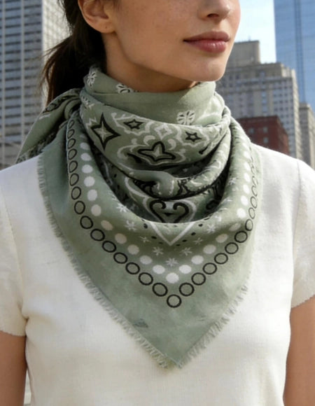 Large Square Bandana Pattern Scarf