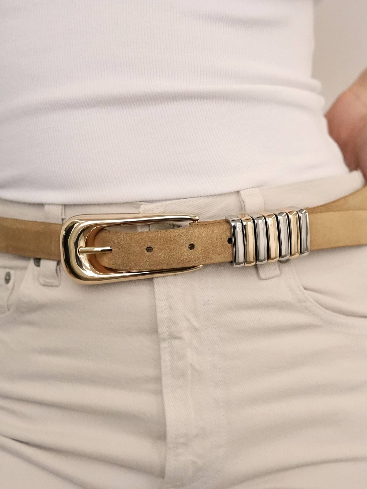 Metal Core Belt in Shiitake