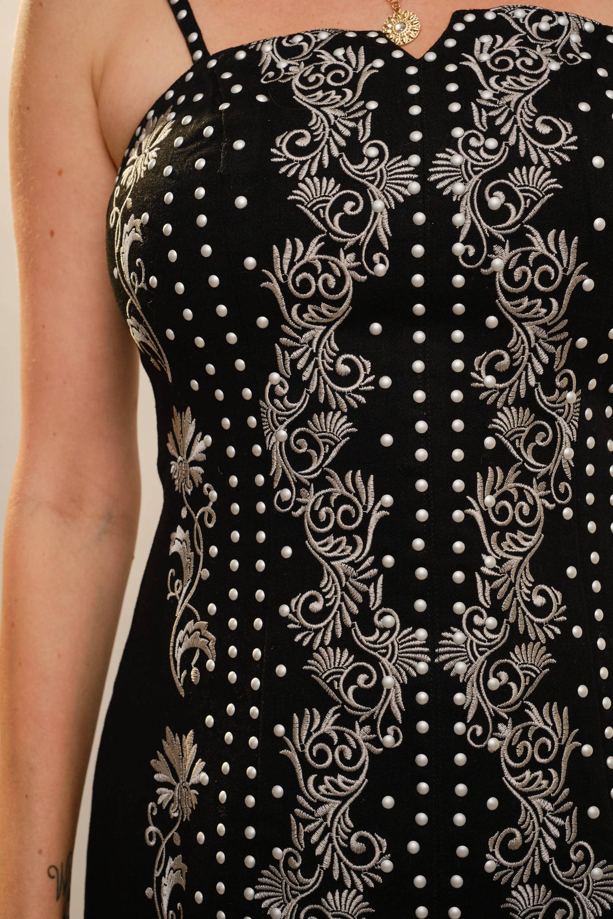Thea Floral Studded Mini Dress