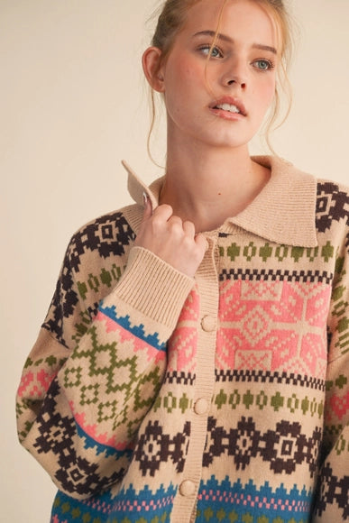 Fair Isle Sweater Cardigan