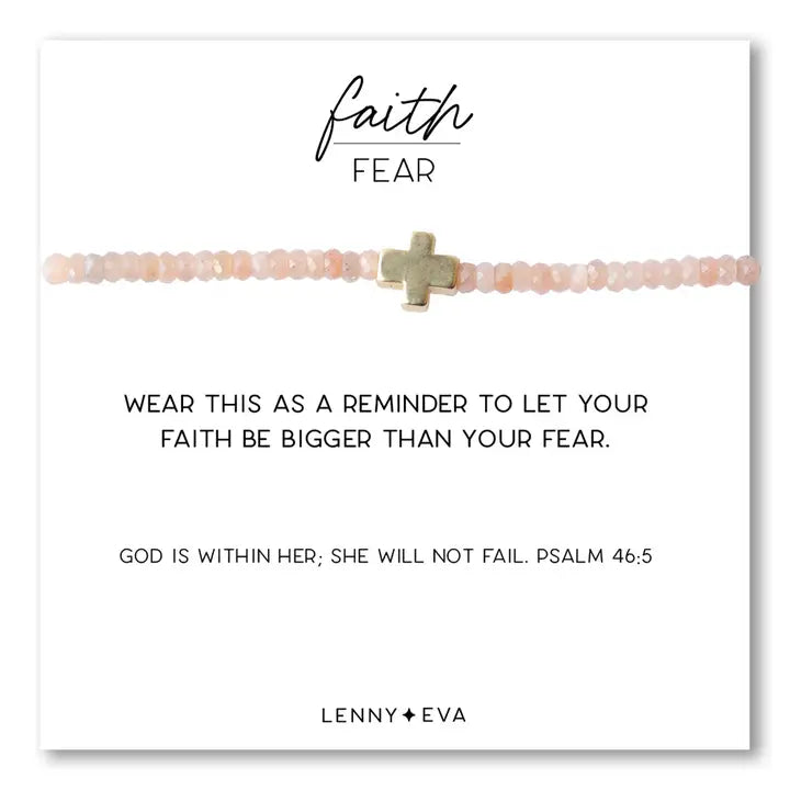 Faith Over Fear Cross Bracelet