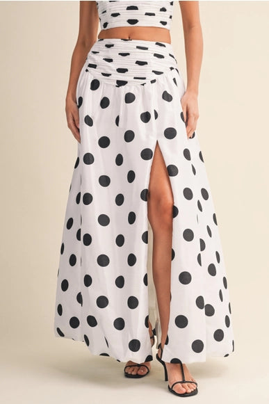 Polka Dot Top and Bubble Skirt Set