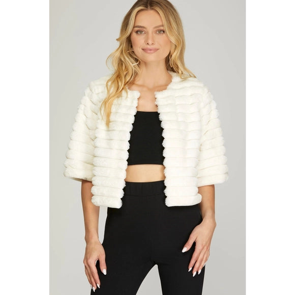 Fiona Faux Fur Crop Jacket