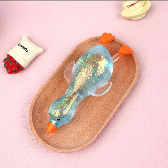 Glitter Duck Squishy Squeeze Toy