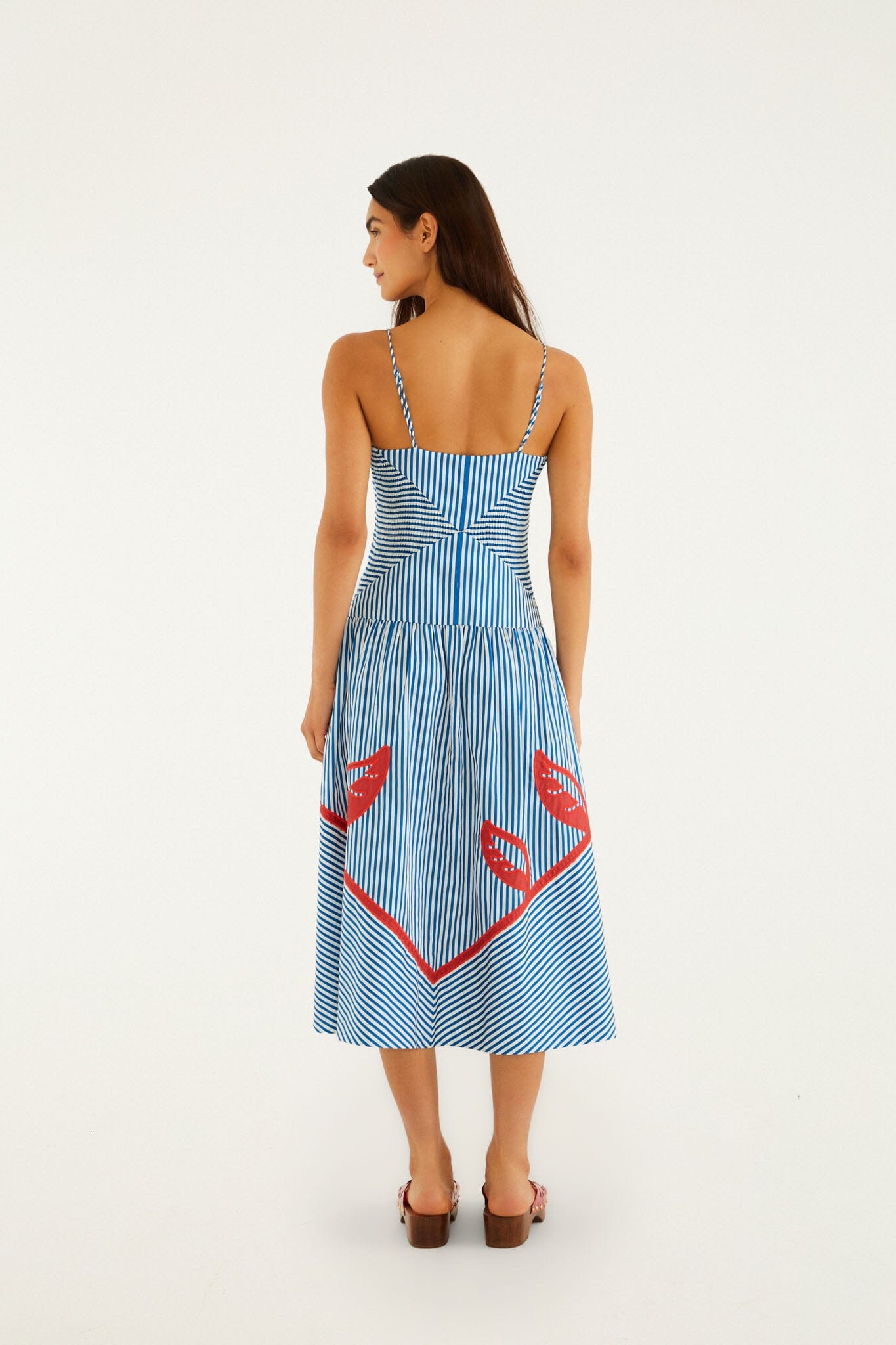 Sky Stripes Midi Dress