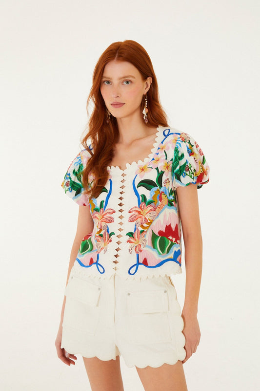 Garden Of Life Scarf Blouse