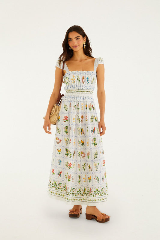 Tropical Porcelain Maxi Dress