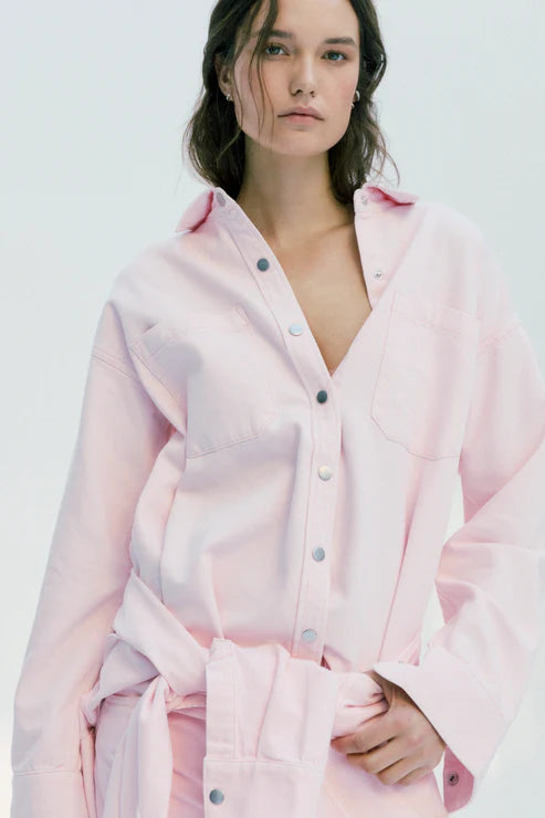 Elin Fluid Denim Shacket