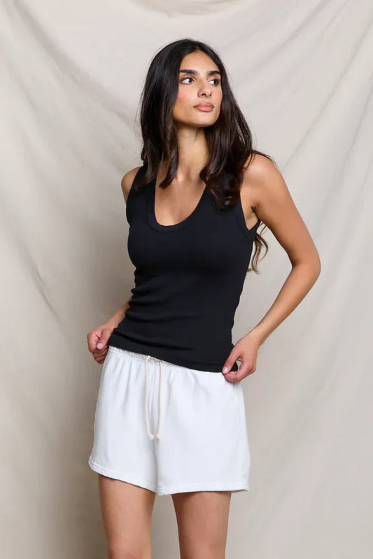 Jordan Ribbed U Neck Tank