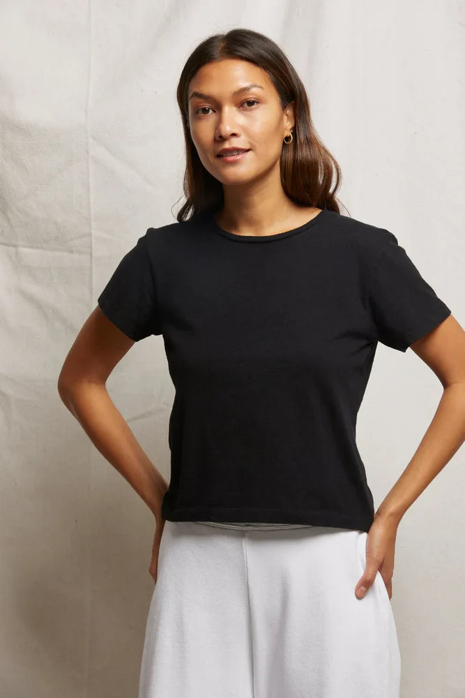 Lisa Recycle Cotton Slim Crew Tee
