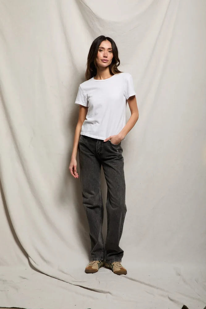 Lisa Recycle Cotton Slim Crew Tee