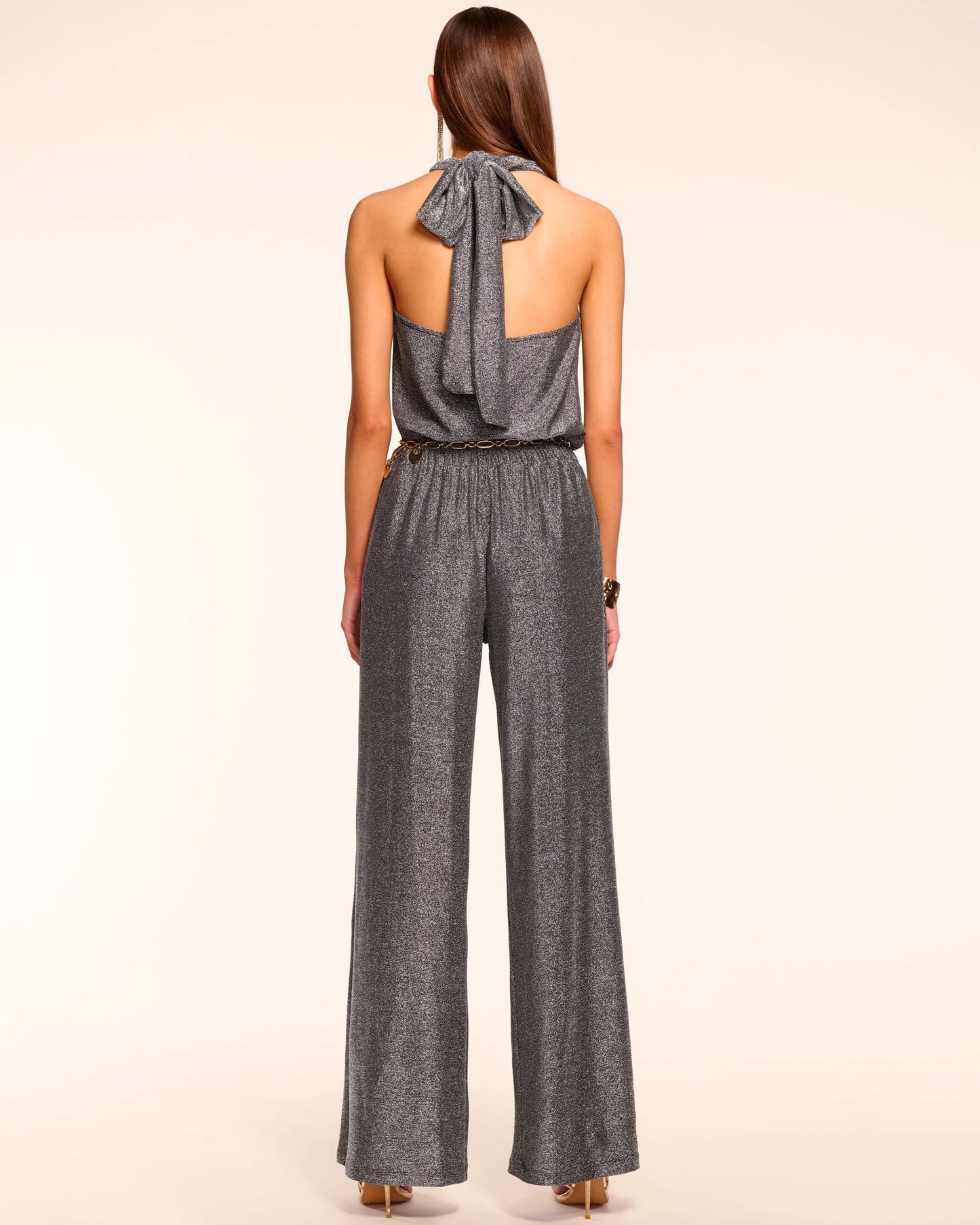 Ginger Sparkle Knit Halter Jumpsuit