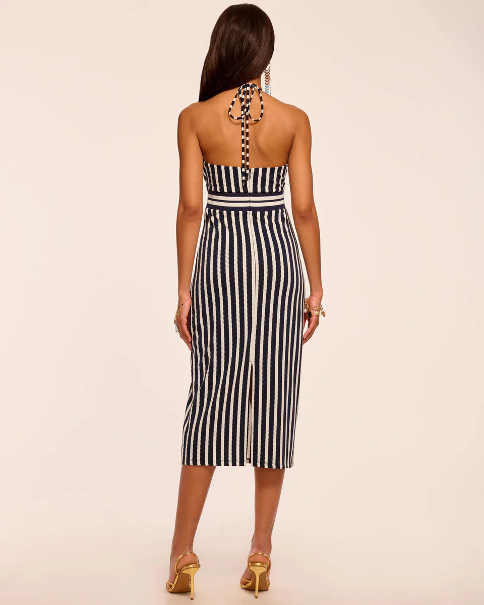 Stevie Textured Stripe Midi Dress