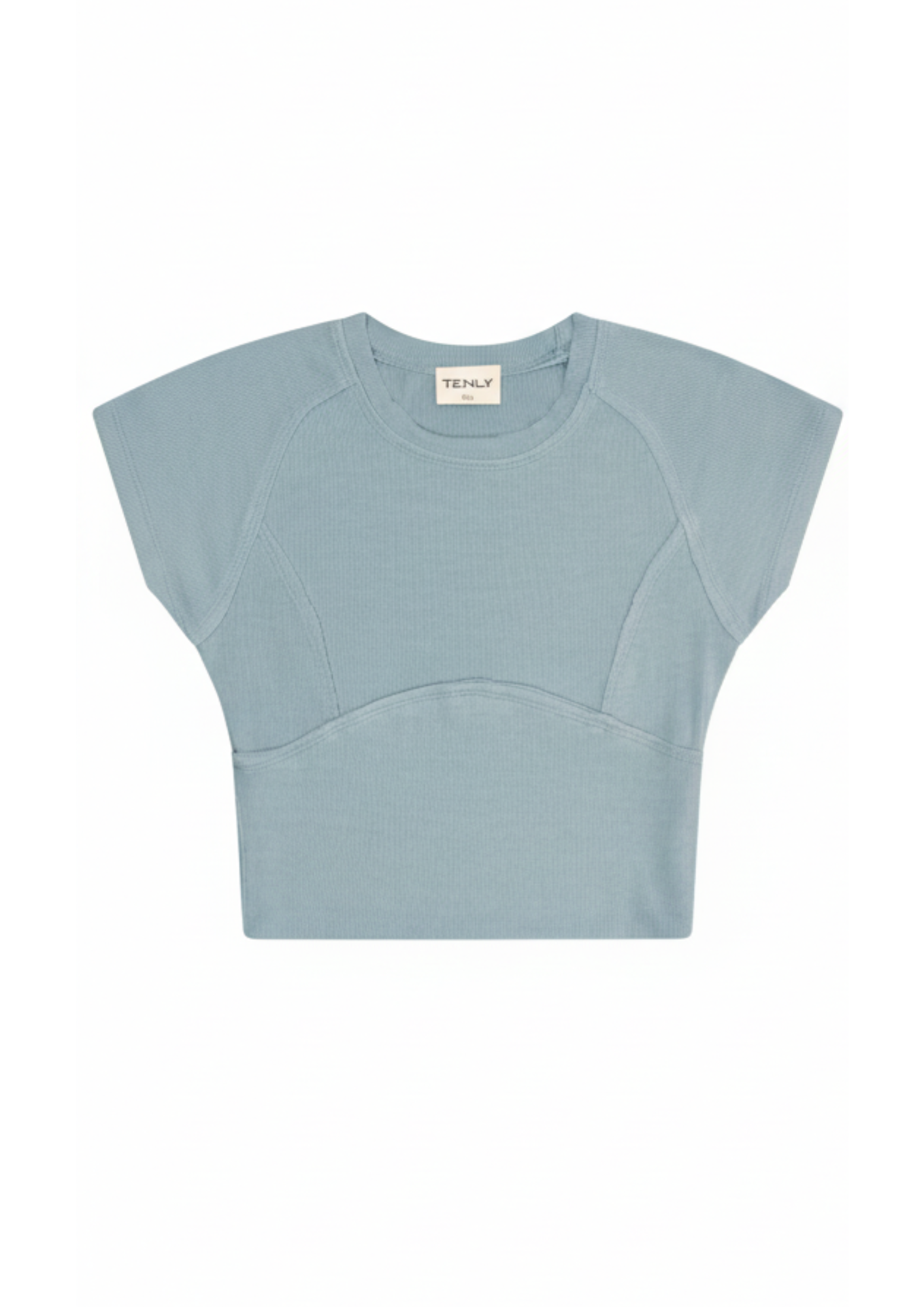 Sally Rib Cap Sleeve Baseball Tee