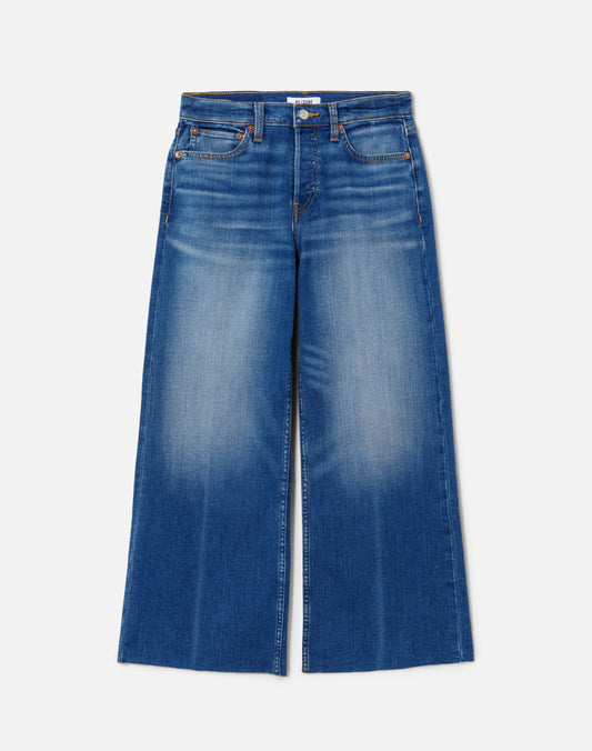 Mid Rise Wide Leg Crop