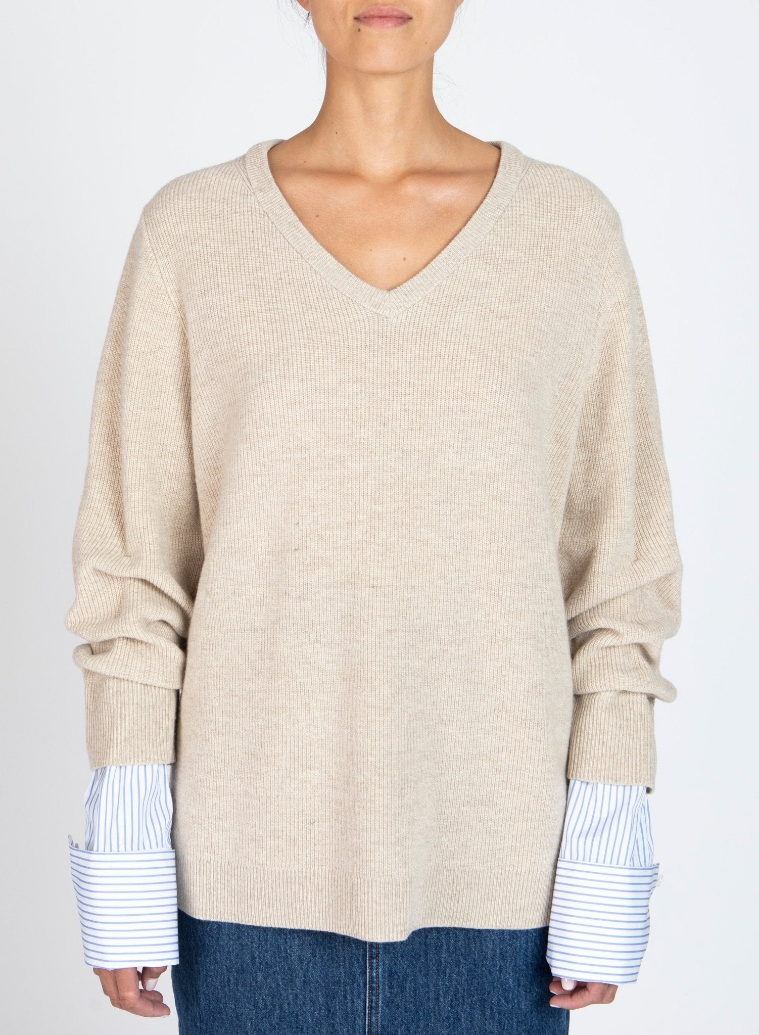 Cassie Mixed Media Sweater - Frock Shop